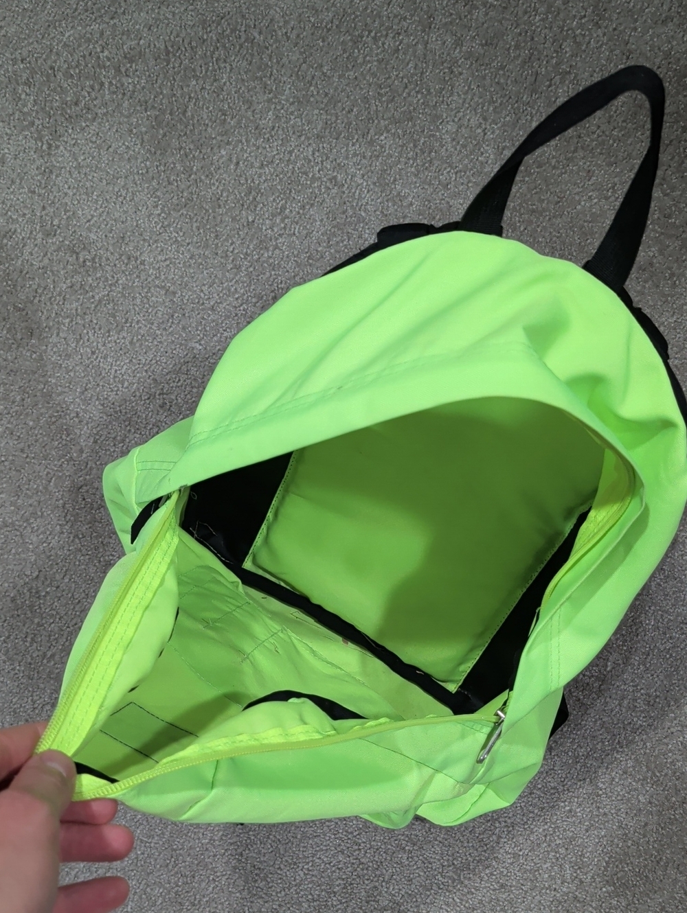 Jansport Fluorescent Yellow Backpack - Picture 2 of 4